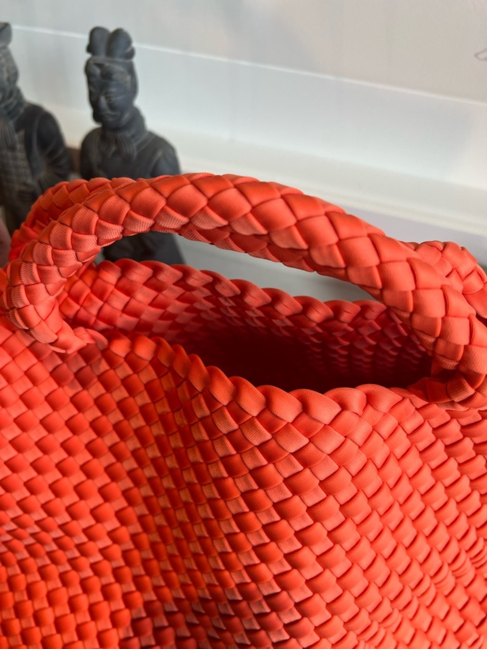 Naghedi Orange Woven Tote - Picture 9 of 13
